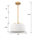 Modern Pendant Light Fabric Drum Shade LED